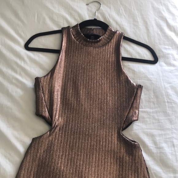 NEW Topshop rose gold body-con dress - Picture 2 of 2